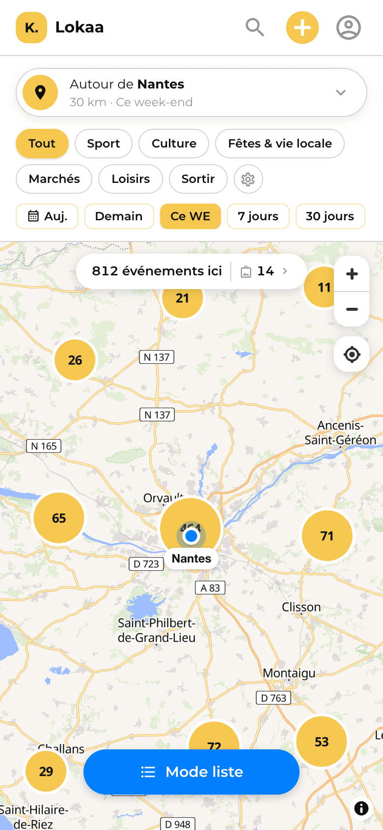Lokaa, Map view