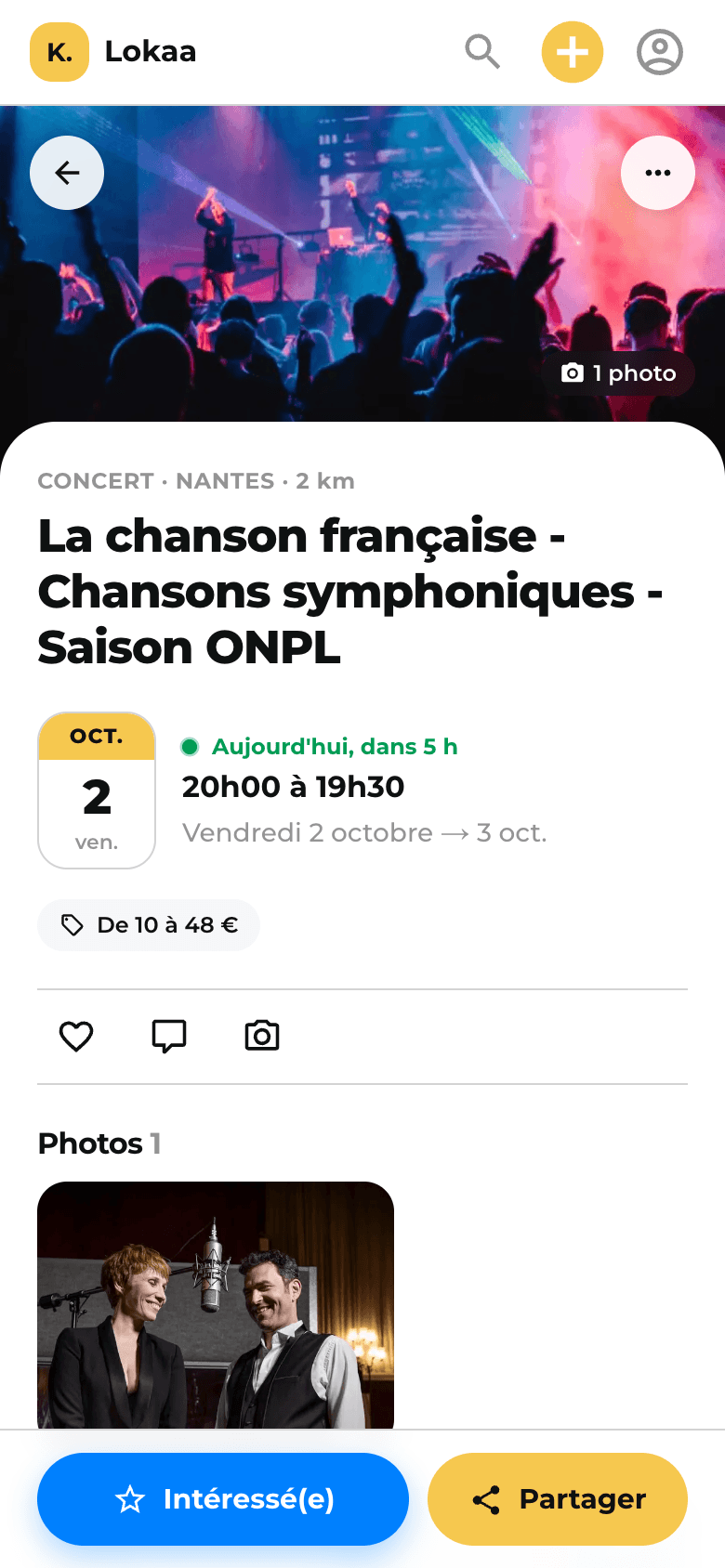 Lokaa, Event page
