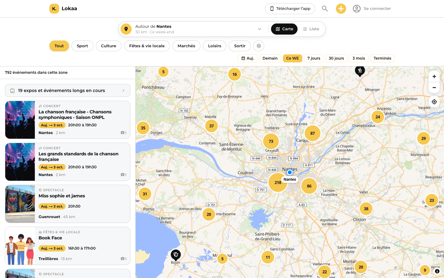 Lokaa, Map view