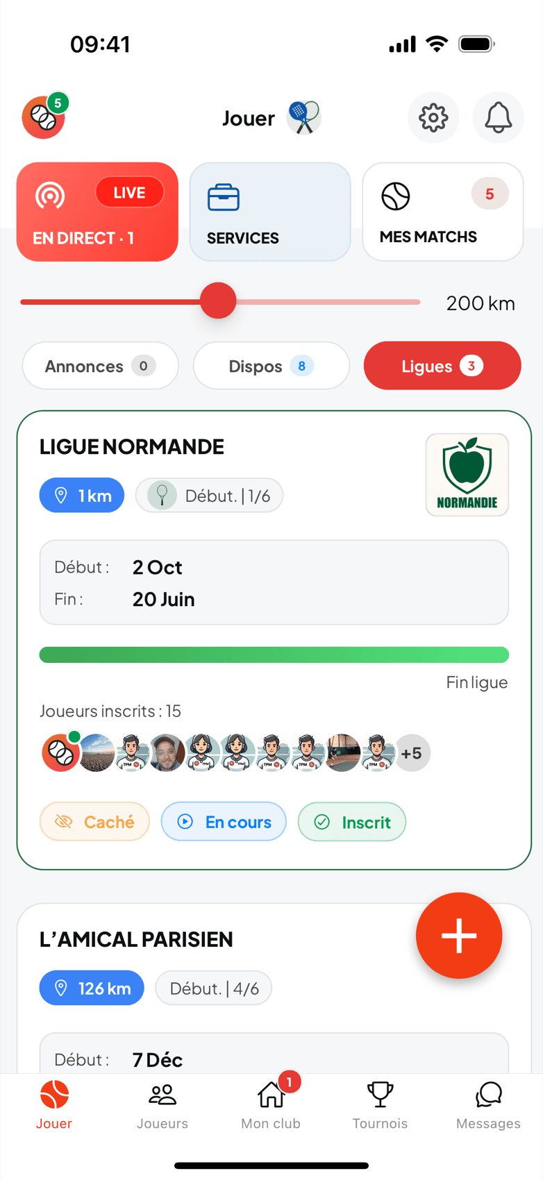 TennisPadelMatchup, Leagues near me